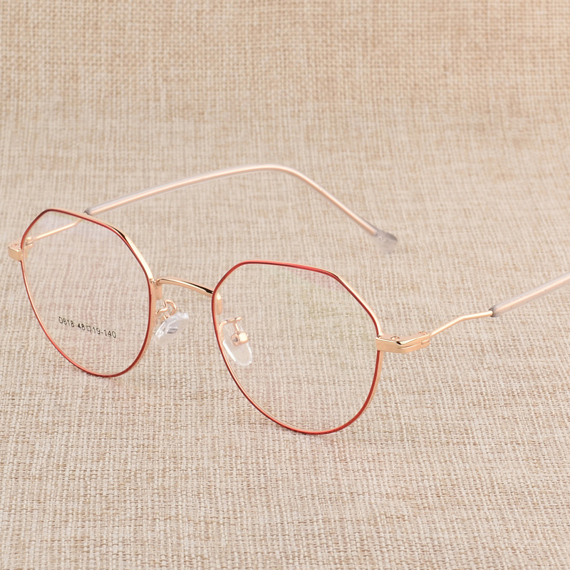 Hotony Prescription Eyeglasses Optical Spectacle Glasses Frame with 6 Optional Colors Free Assembly with Optical Lenses D818