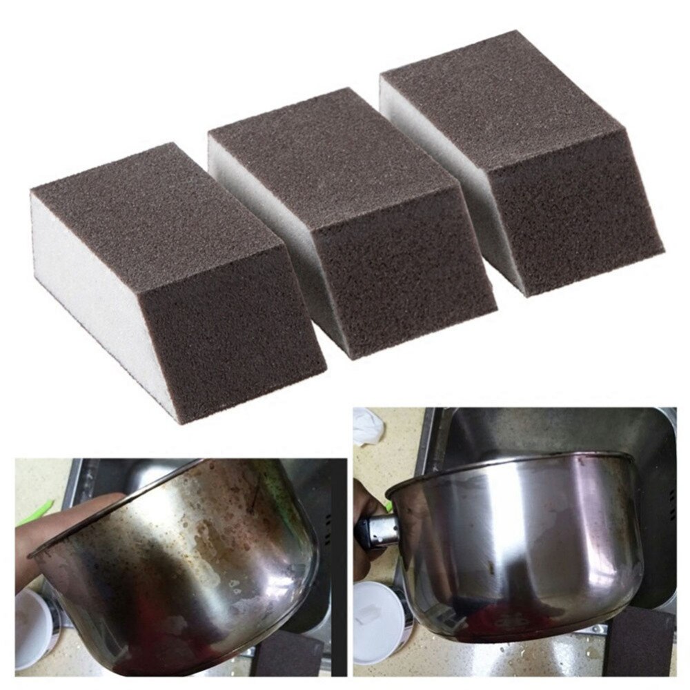 Esponja mágica para eliminar óxido, esponja de esmeril, esponja de melamina, suministros de cocina, descalcificación, limpieza, olla