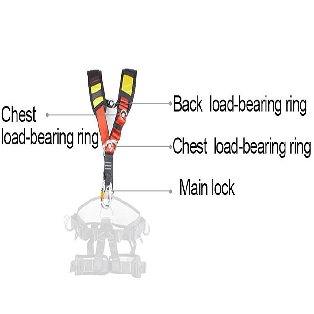 Adjustable Shoulder Strap With Carabiner Climbing Equipment For Outdoor Rock Climbing Sitting Harness
