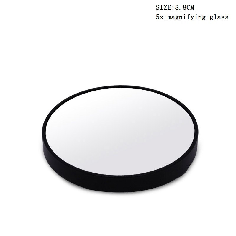 Round Decorative Mirror Nordic Portable Desktop Makeup Mirror Sucker Magnifying Glass Home Bathroom Beauty Dressing Table Decor: B-5x magnifying-S-B