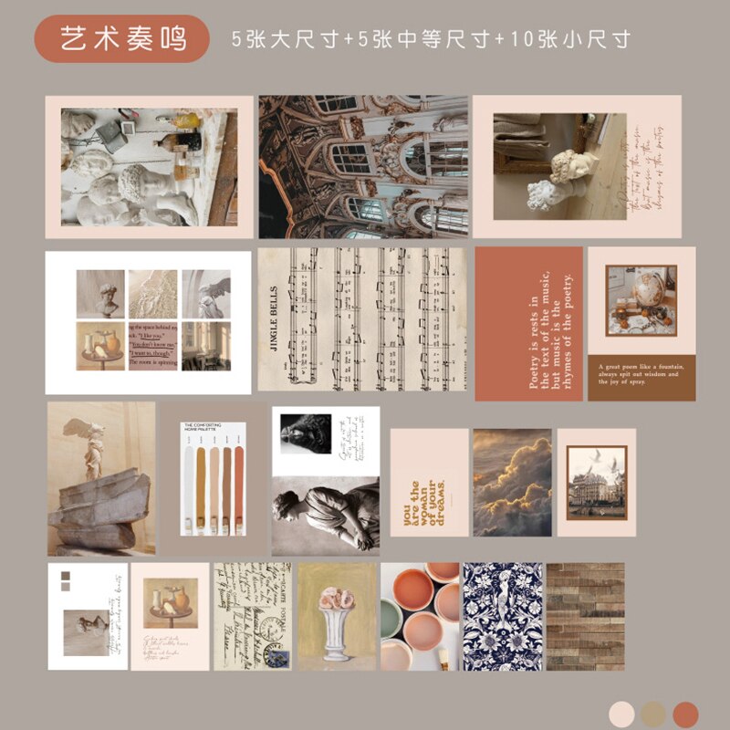 Ins Retro Art Foto 'S Creatieve Landschap Plantkunde Bloem Fotografie Props Kleine Poster Postkaart Wenskaarten Diy Kamer Muursticker: 02