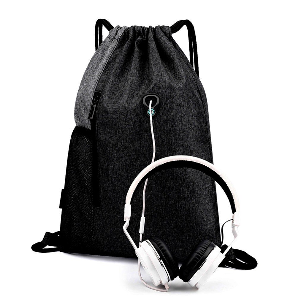 Lichtgewicht Packable Rugzak Mode Toevallige Unisex Bundel Touw Sport Rugzak Schooltassen Reizen Strand Tassen Voor Mannen Vrouwen Blauw