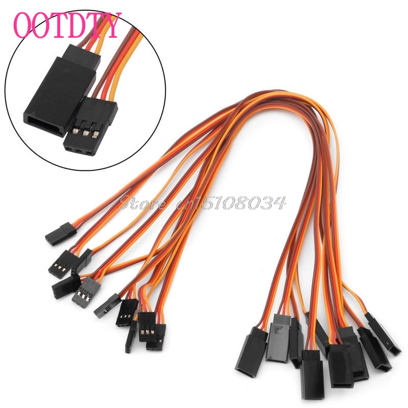 10Pcs 300mm Servo Extension Lead Wire Cable For RC Futaba JR Male to Female 30cm G08 Whosale