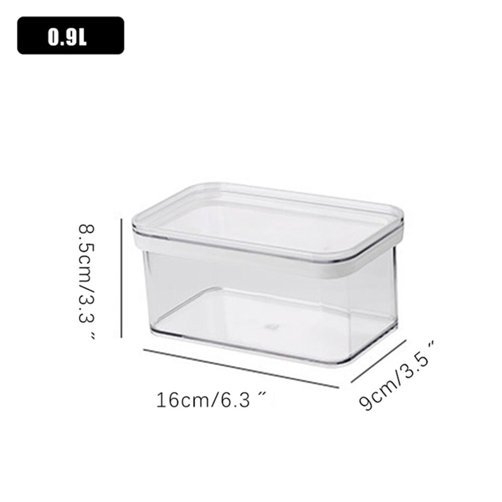 Kitchen Food Storage Container Hanging Rack Refrigerator Organizer Clear Case Multigrain Storage Tank Transparent Sealed Cans: 0.9L