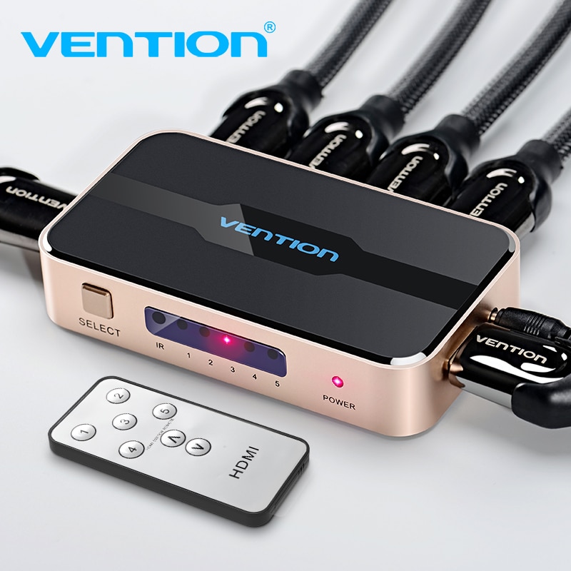 Ventie HDMI Splitter 5 Ingang 1 Uitgang HDMI Switch 5x1 voor XBOX 360 PS4 Smart Android HDTV 4K 5 in 1 out HDMI Switcher Adapter
