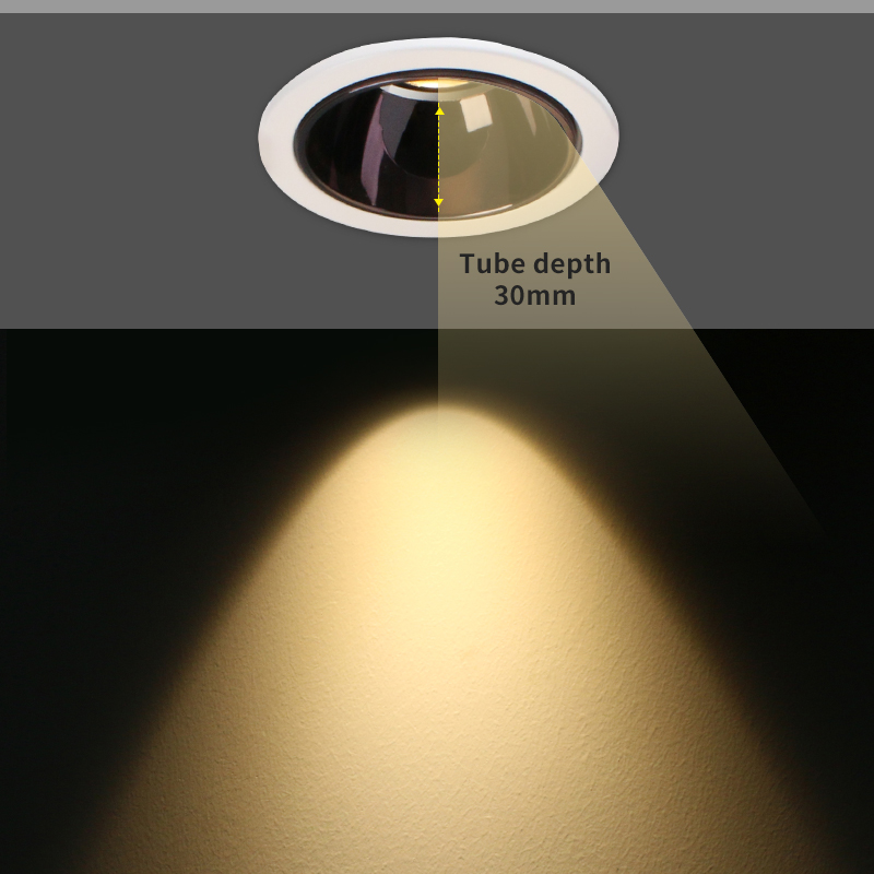 Downlights LED Dimmable 5W 7W 9W 12W COB Encastré Plafonniers Spots pour Salon Fond Boutique Comptoir AC90V-260V