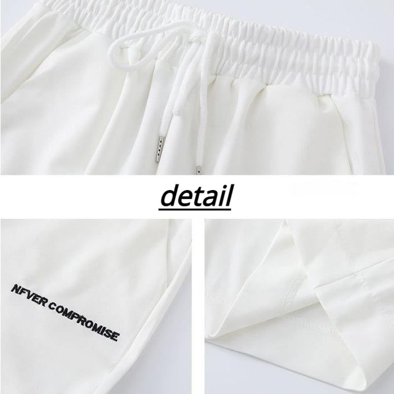 Sleep Bottoms Women White All-match Teen Leisure Outdoor Popular Trendy Drawstring Spring Letter Streetwear Lounge Korean Style