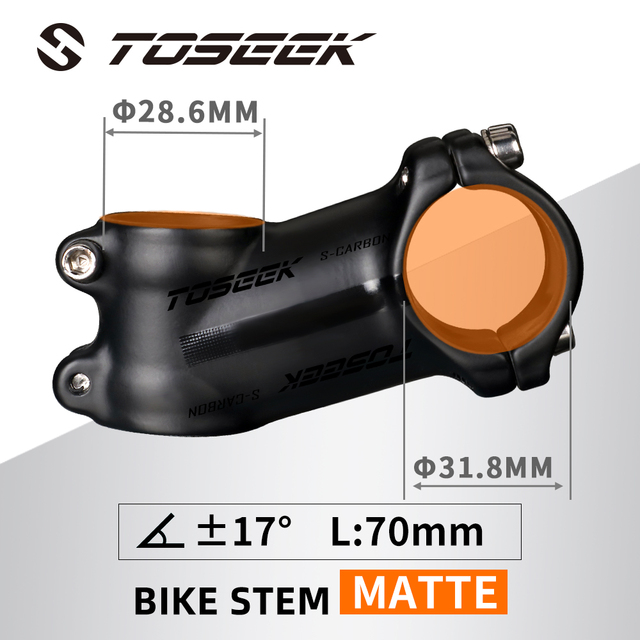 TOSEEK Ultralight Aluminum Bike Handlebar Stem 6° 7° 17° 25° Degree Mtb Stem 35mm-120mm Power Mtb 31.8mm Mountain Bicycle Stem: MULTI