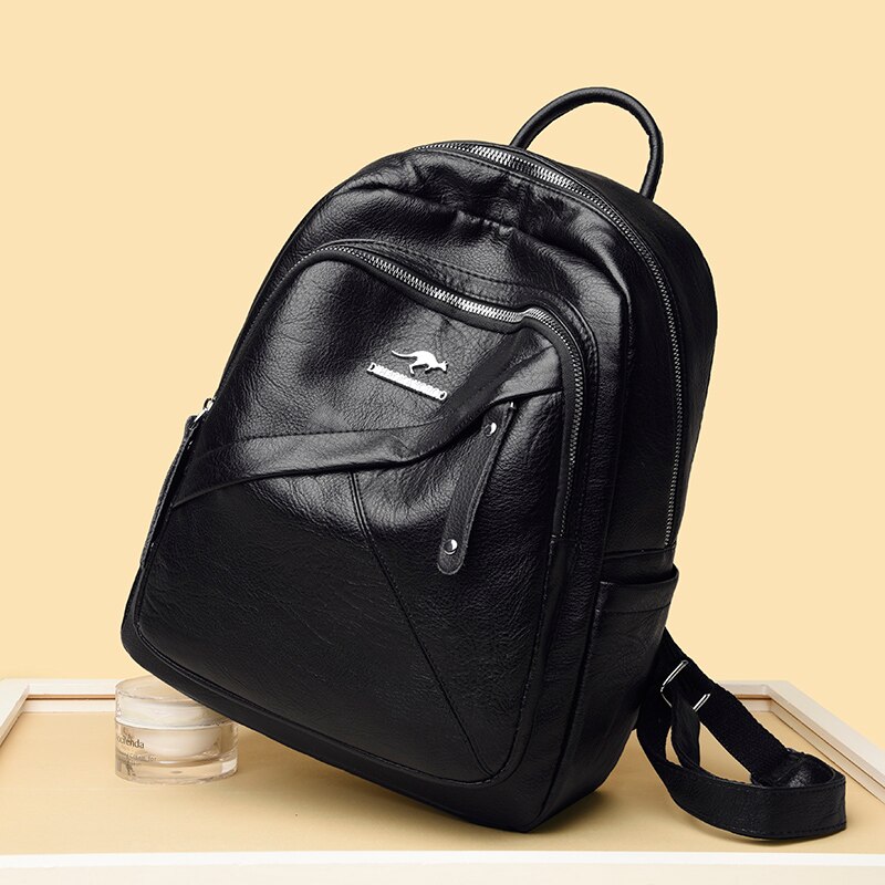 Multifunctionele Reizen Rugzak Mochilas Vrouwen Waterdichte Anti-Diefstal Lederen Rugzakken Voor Meisjes Vrouwelijke Schoudertas