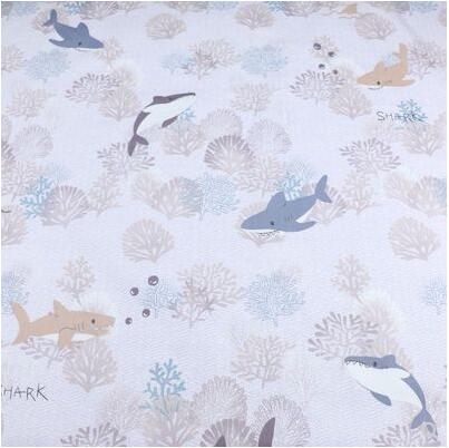 Syunss tissu de bricolage Patchwork | Tissu pour Quilting de bébés criettes coussins pour robe, Tissus de couture, tissu en sergé de corail de requin en coton Tecido: 1 / 160x50 CM