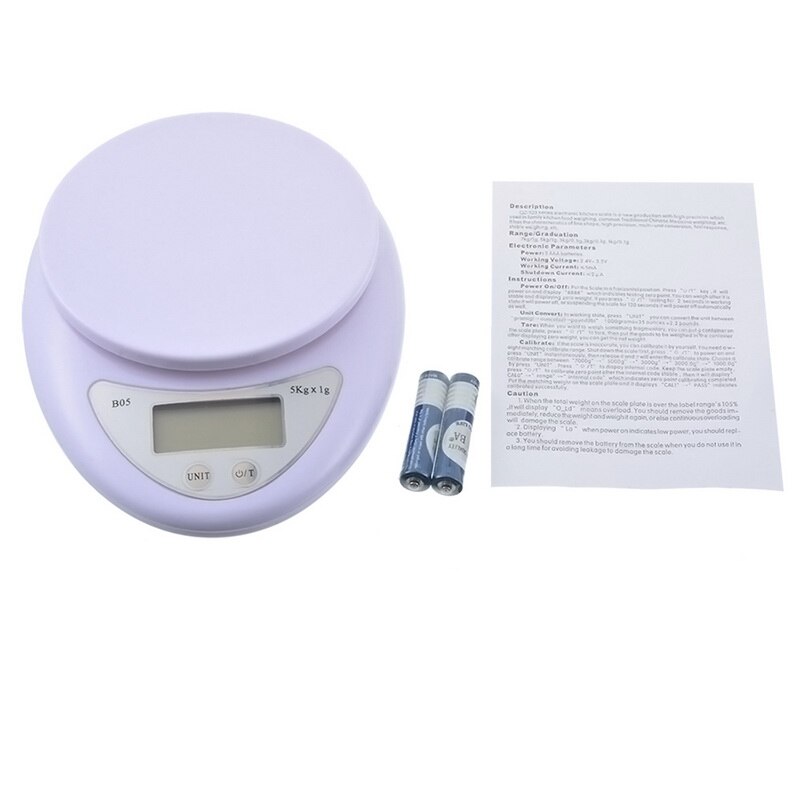 Elektronische digitale keukenweegschaal 5kg 5000g/1g digitale weegschaal keuken voedsel dieet postweegschaal weegschaal balans