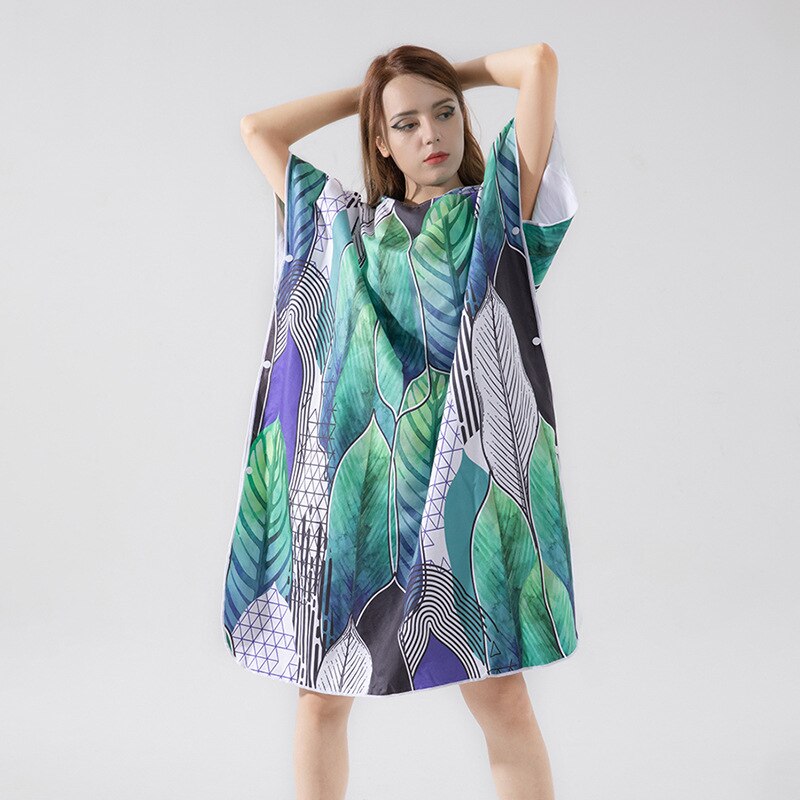 Quick-Dry Print Poncho Towel Surf Beach Wetsuit Changing Fleece Blanket Bath Robe with Hood Watersports Activities for Men Women: C3