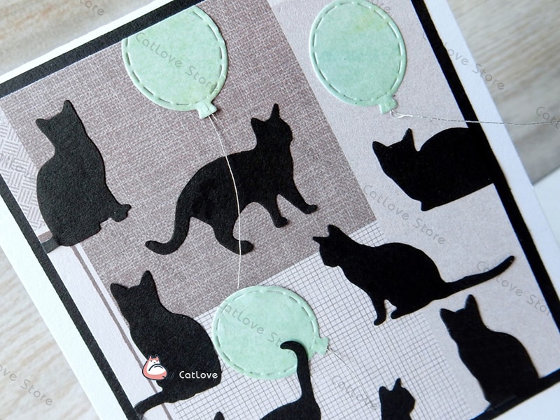 6 Stks/partij Kat Dier Metalen Stansmessen Stencils Voor Diy Scrapbooking Papier Kaart Decoratieve Craft Embossing Die Cuts