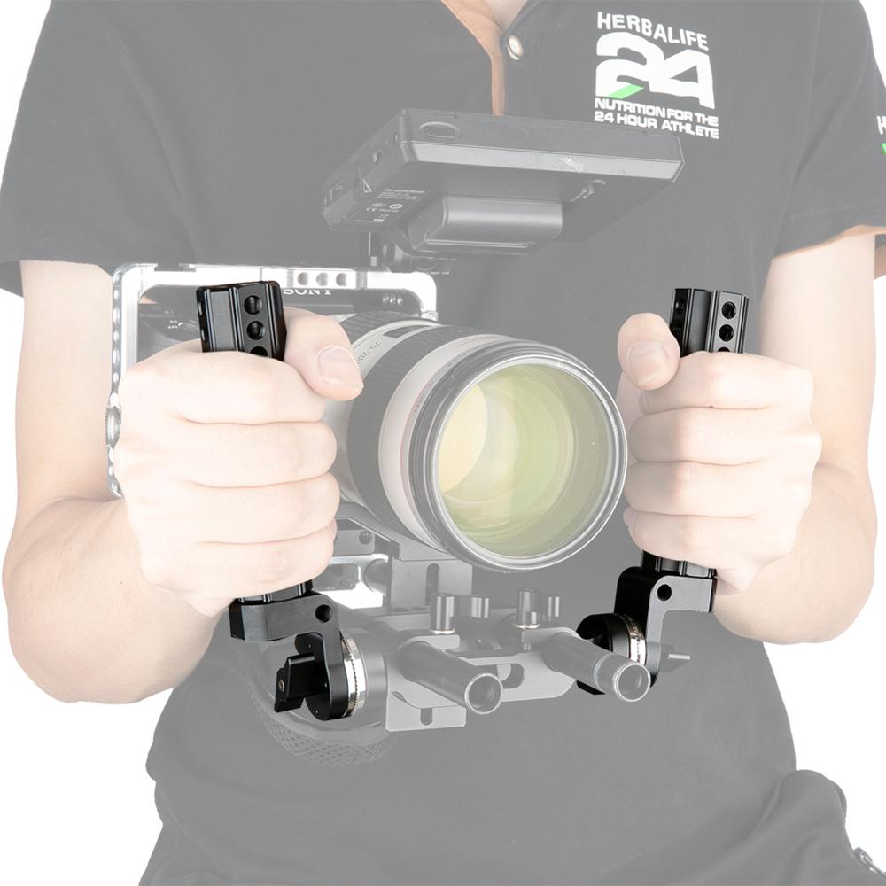 NICEYRIG Shoulder Rig ARRI Handle Camera DIY Kit Rig ARRI Rosette Handle Aluminum Cheese Grip DSLR Camera Video Rig M6 1/4" 3/8"