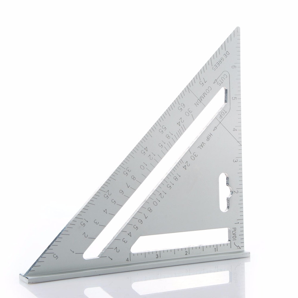 Aluminum alloy Ruler casting low grade and Cast aluminium 7 inch triangular Quick Read Square Tool Carpenters Measuring Tools