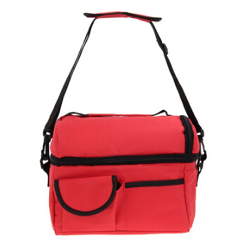 2 lags isoleret køletaske termisk madpakke picnic madopbevaring mulepose bulk parti tilbehør forsyning produkt: Rød