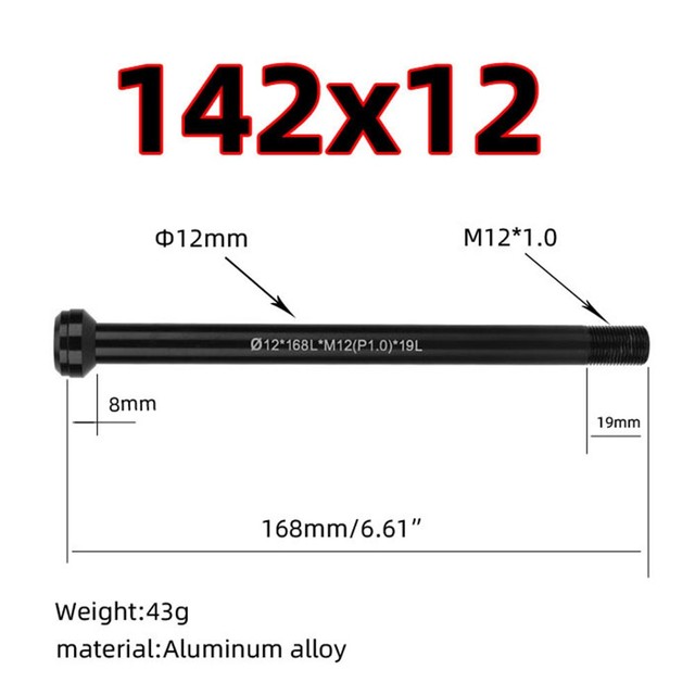 Fahrrad schnell Freisetzung Vorne Hinten Steckachse Rennrad Hub Rohr Welle Spieße Steckachse Hebel 100/142/148x12mm Radfahren Zubehör: 142x12mm