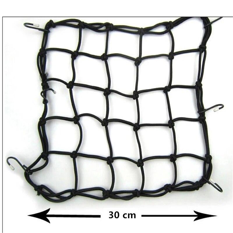 Universele 6 Haken Motorcycle Bagage Netto Zwarte Motorhelm Opslag Mesh Zakken Voor Motorbike Opbergen Opruimen Benodigdheden