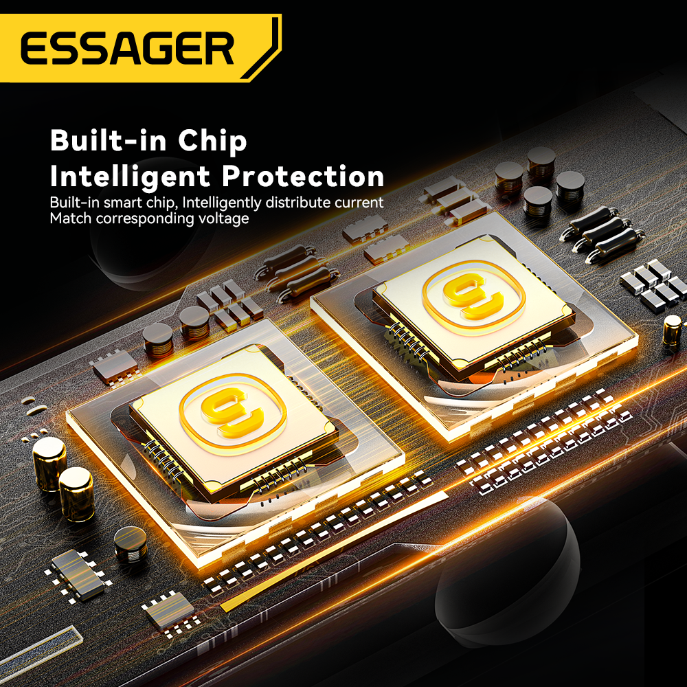 Cargador de coche Essager 120W PD cargador súper rápido para iPhone 15 14 13 Pro Xiaomi Samsuang cargador USB tipo C carga de teléfono portátil