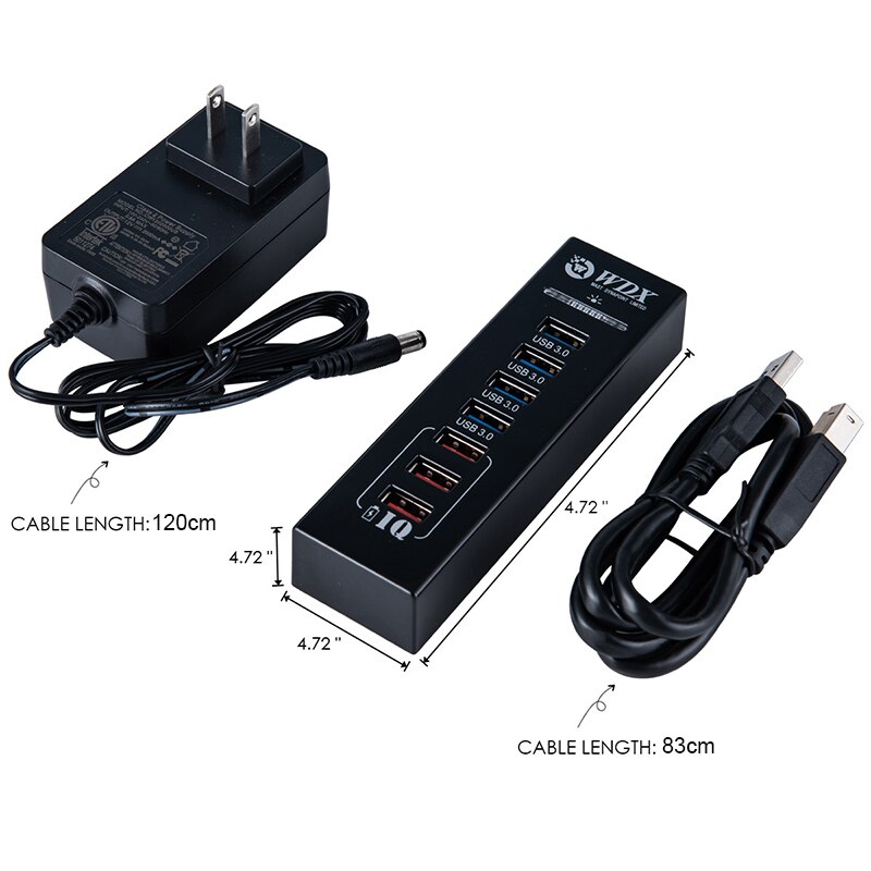 USB HUB 7 Port USB 3.0 Splitter for Keyboard Mouse Printer Fast Charging Usb Hub With Power Supply For Macbook PC Laptop
