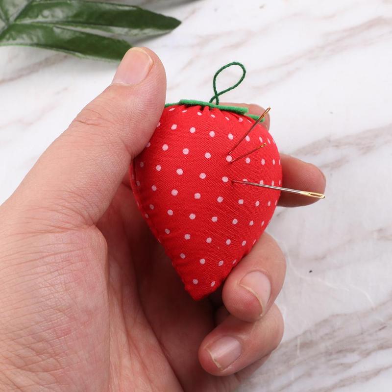 Strawberry Needle Pincushion Cross Stitch Sewing Pin Storage Holder Cushion DIY Apparel Sewing & Fabric Tools