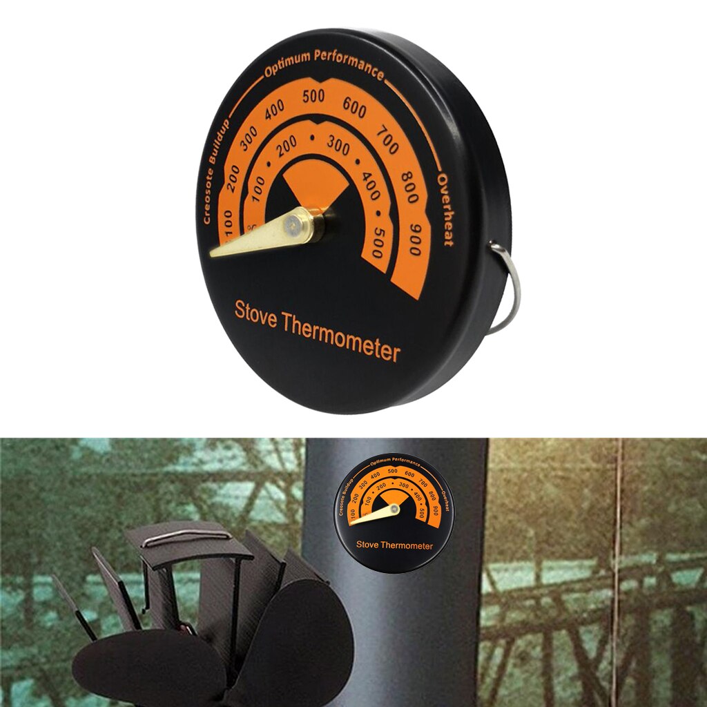Durable Magnetic Stove Thermometer Wood Burner Top Temperature Meter Stove Flue