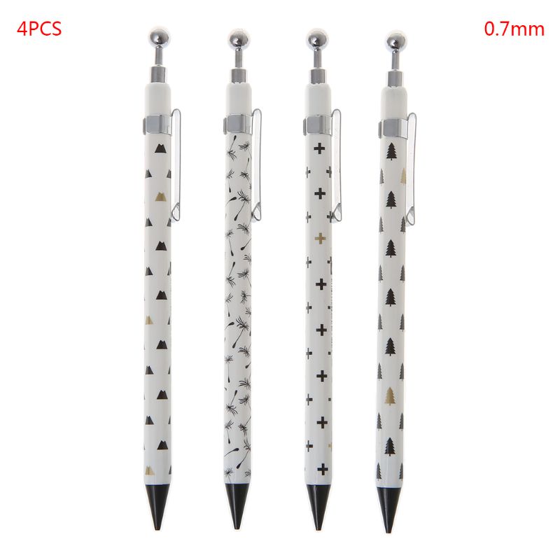 Lápiz para escribir a Presión Automático, mecánico, de puntos simples, negro y blanco, material escolar y de oficina, artículos de papelería, para estudiantes: 2