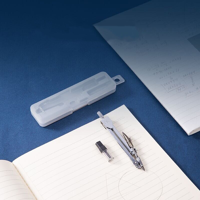 Deli 8601 compasses metal drawing stainless steel student stationery exam engineering drawing tool compass s