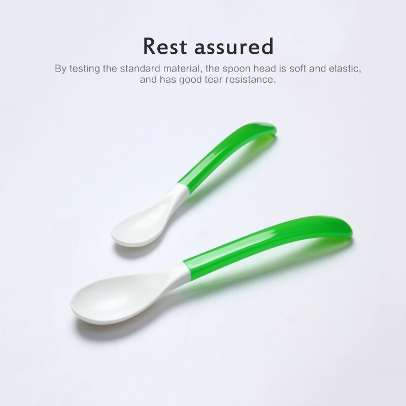 2 stuks baby zachte lepel 2 kleuren baby zachte lepel lepel voedingslepel groep baby zachte lepel servies eten training