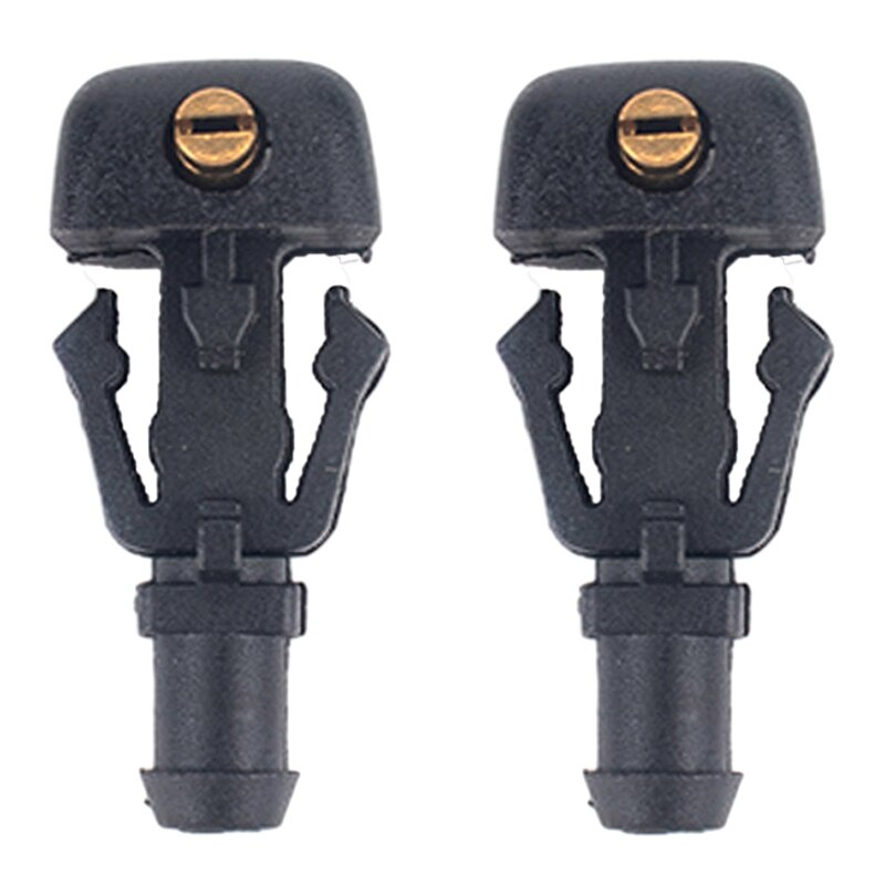 A Pair Front Windshield Washer Nozzles Spray Jet Windshield Wiper Washer Fluid Jet Nozzle for Ford F150 3W7Z17603AA