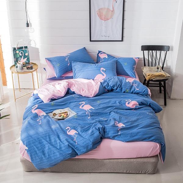 Huistextiel groene cactus beddengoedsets 4 stuks roze wortel gewassen katoen polyester zacht dekbedovertrek beddengoed laken kussenslopen: 04 / 150 x 200cm tweepersoonsbedden