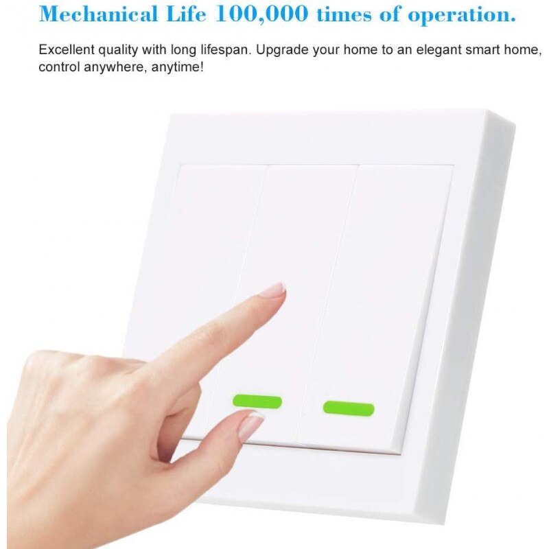 Sonoff Interrupteur À Bouton Poussoir Triple Face 433mhz Télécommande Sans Fil Rf Emetteur Mural Lumière Domotique SONOFF