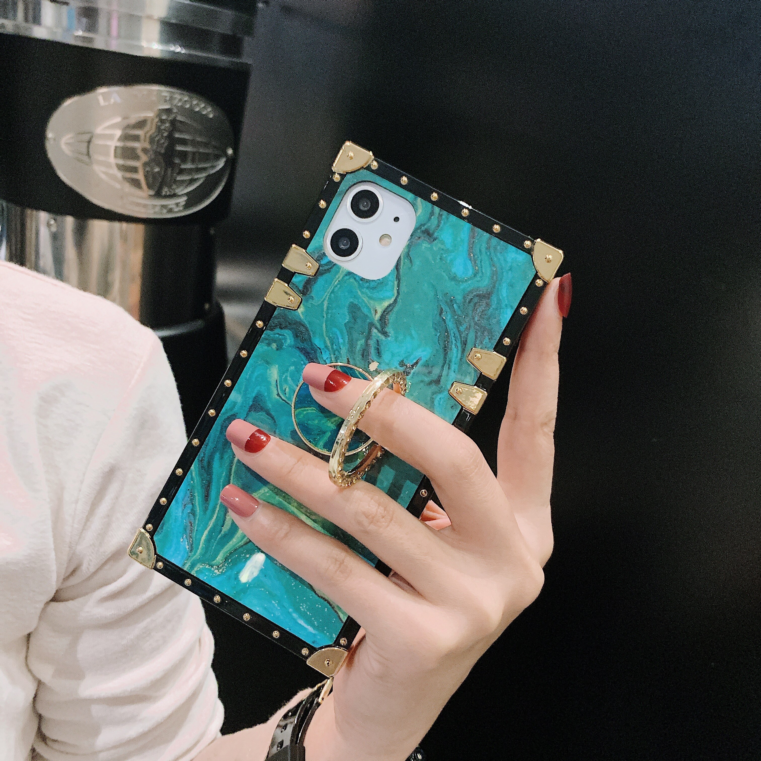 Coque Für Xiaomi Mi9 Redmi7 Note7 Fällen Sexy Rote Lippen Bling Strass Ring Stehen Platz Fall Für Redmi7 Note7 Mi9 abdeckung