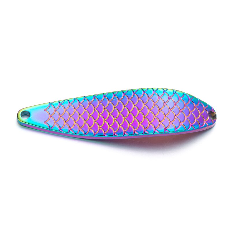 Lthtug 10g 18g maalaamaton iso lusikka syötti tee itse kalastus viehe ympäristönsuojelu kupari aihio metalli lusikat hauen lohi spinner: Värikäs ilman koukkua / 10g