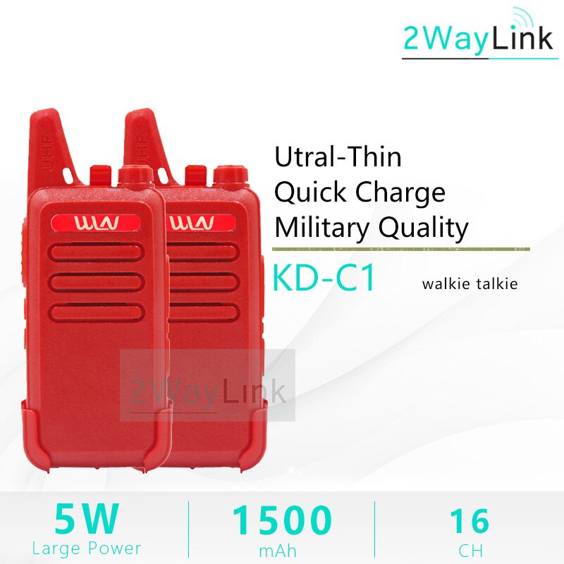 2 stücke WLN KD-C1 Mini Radio 5W Walkie Talkie UHF Zwei Funkgeräte RT22 ZT-X6 Handliche Mini 5W ham Radio KD-C2 Upgrade Version Billig Heißer: 2pcs Red Color