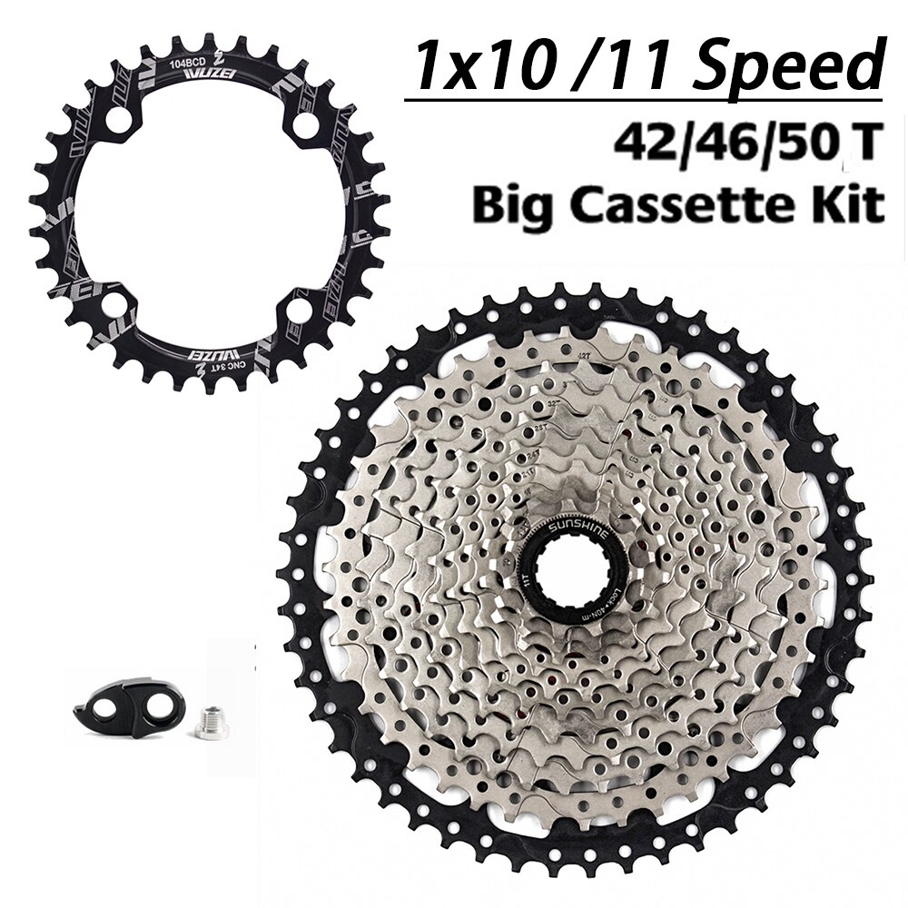 Sole lumière vélo couronne 32 T/34 T/36 T/38 T Cassette 42 T/46 T/50 T 10 vitesses/11 tour libre Cassette Grand Kit