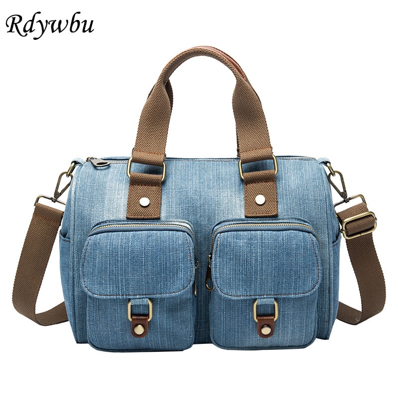 Rdywbu de luxe femmes sac Denim sacs à main femme jean sac à bandoulière femmes fourre-tout sac à bandoulière B726