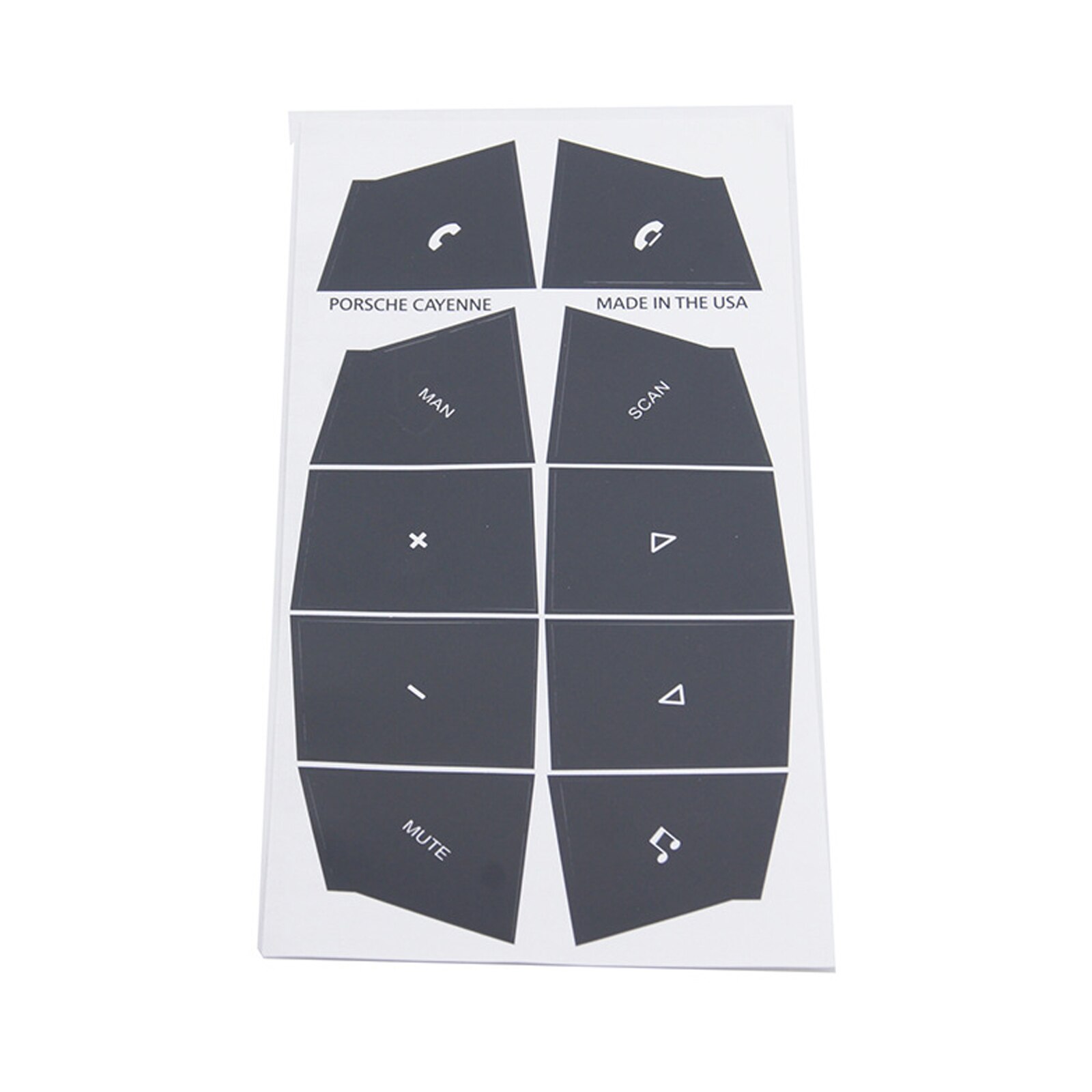 Juego de calcomanías para reparación de botones de volante de coche, pegatinas para Interior automotriz para Porsche Cayenne 2003, 2004, 2005, 2006, 1 Juego