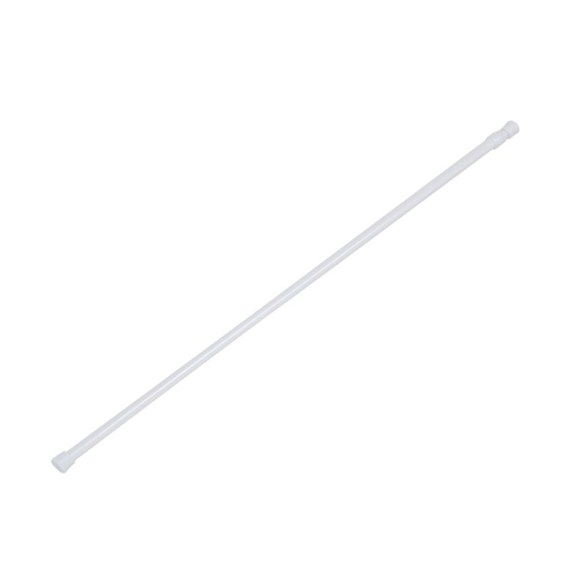 2 Pcs Spring Loaded Extendable Telescopic Net Voile Tension Curtain Rail Pole Rod Rods White , 60-110cm & 70-120cm