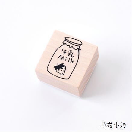 Vintage cute food Coffee plants stamp DIY wooden rubber stamps for scrapbooking stationery scrapbooking standard stamp 3x3cm: H