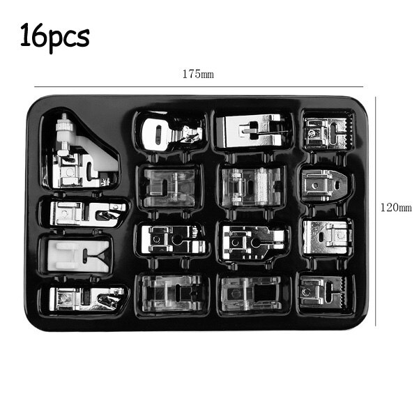 32 PCS Domestic Sewing tools Machine Foot Feet Snap On For Brother Singer Set Presser Foot Singer Useful Sewing Props: 16pcs