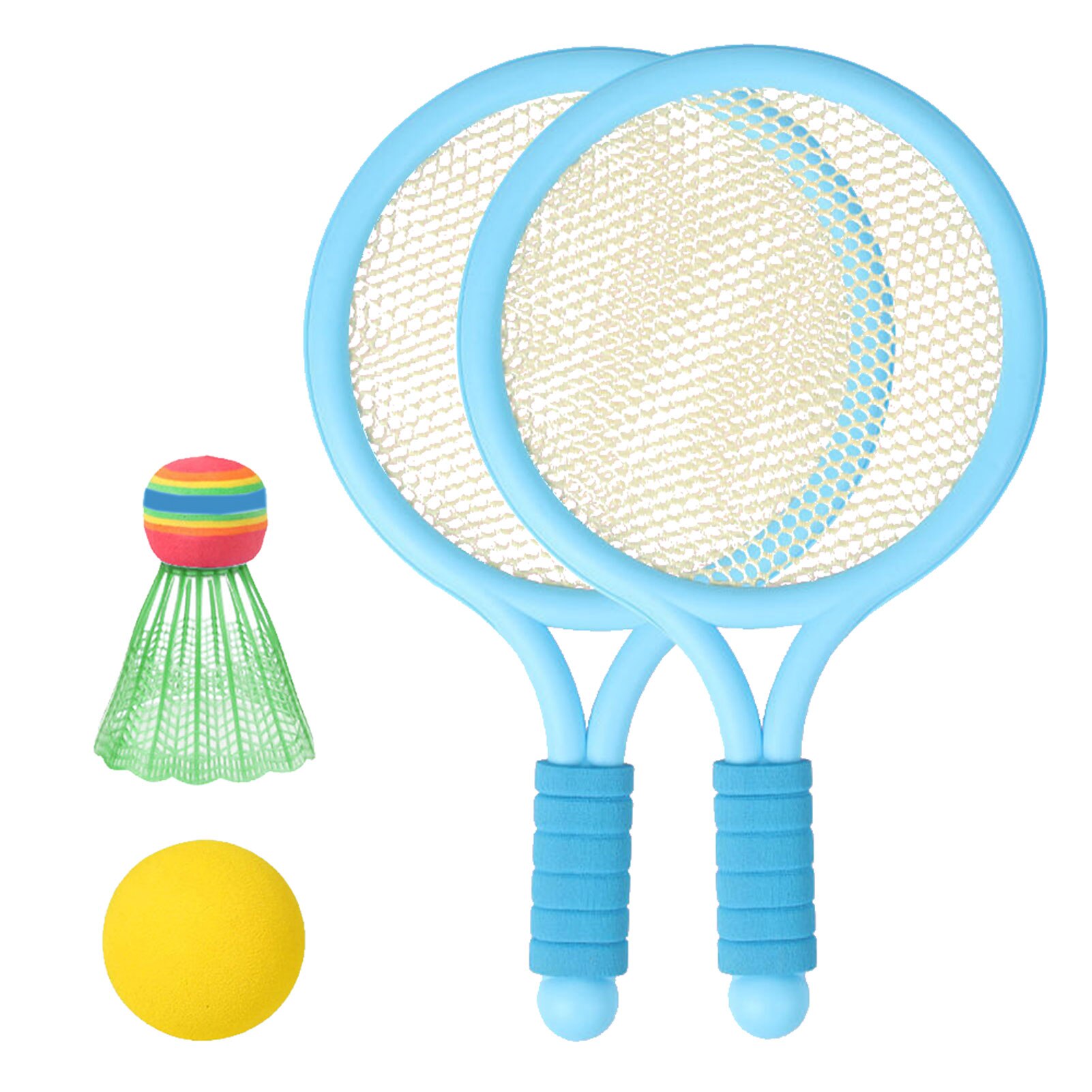 Tennisracket Set Grappige Lichtgewicht Voor Kids Outdoor Sport Indoor Met 2 Ballen Draagbare Beginner Strand Speelgoed Educatief