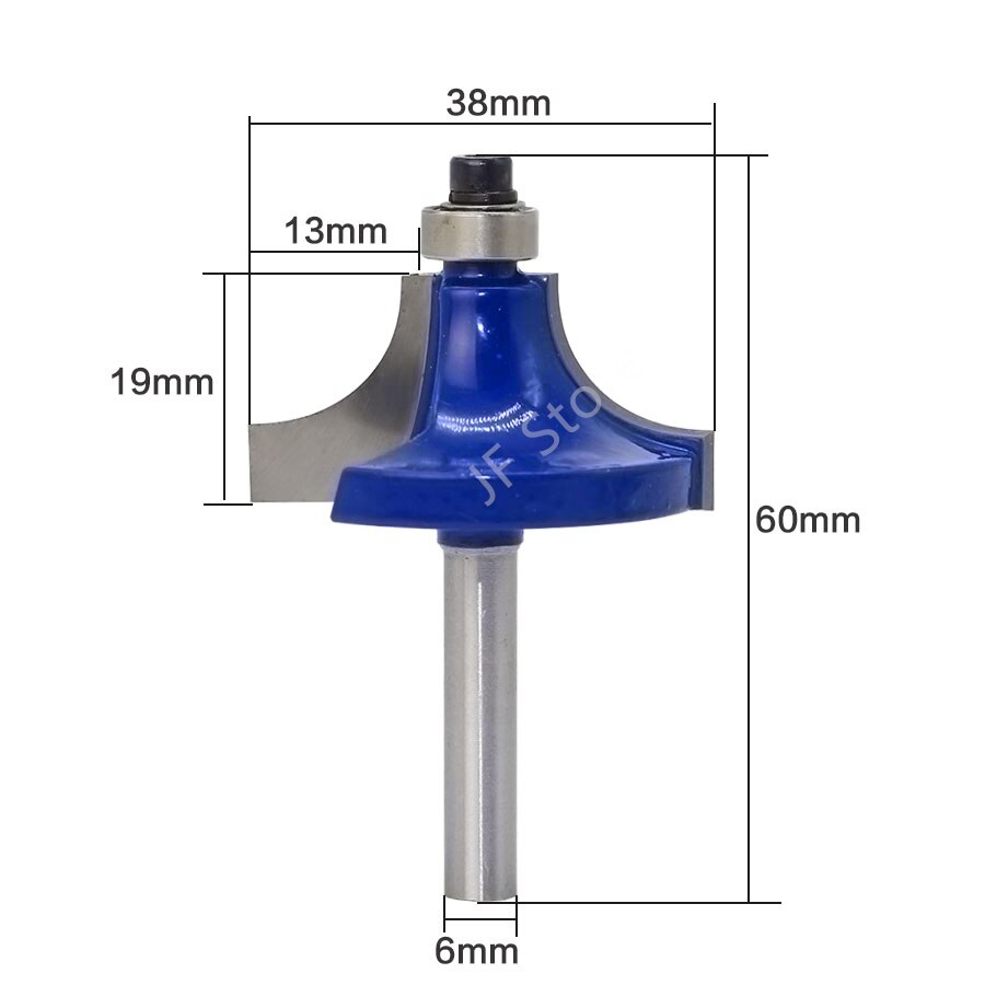1 pcs 6 Schacht Ronde Over Rand Router Bit Radius ... – Vicedeal