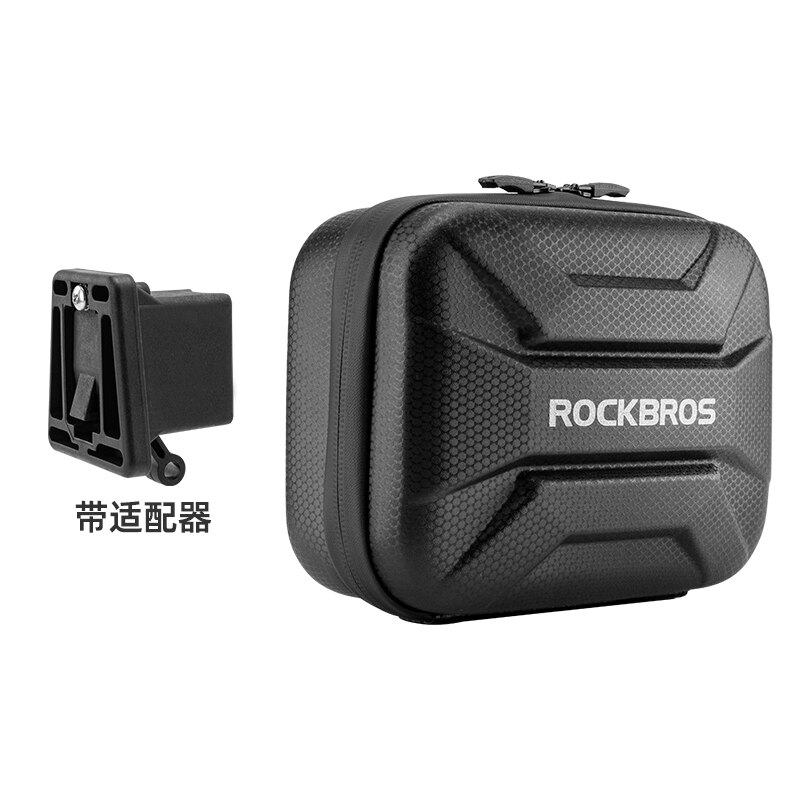 Rockbros Fietstas Waterdichte Harde Shell Fietstas Voor Elektrische Scooter Fietstassen Reflecterende Storage Case Mtb Road Fietsen Bag: With Adapters