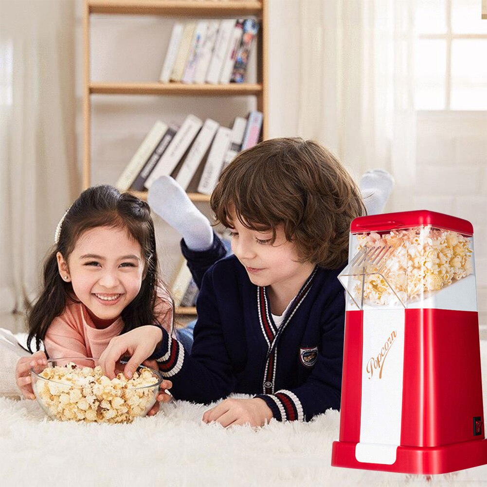 Electric Corn Popcorn Maker Household Automatic Air Popcorn Making Machine DIY Corn Popper Children