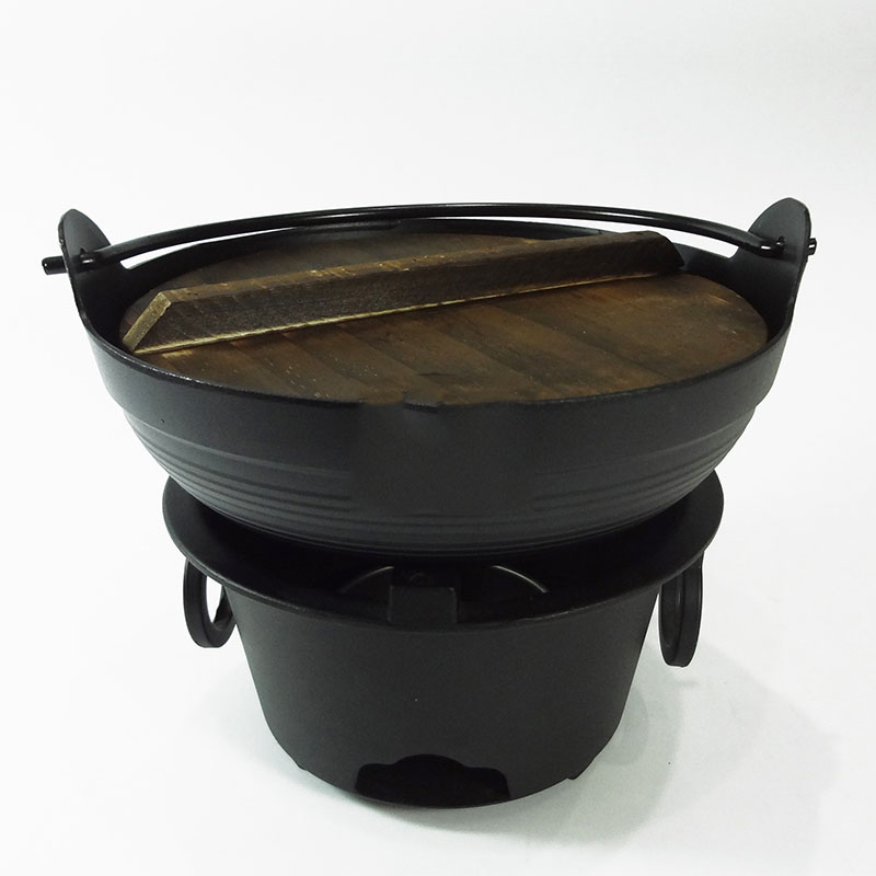 Vintage wooden pot set chafing dish holder liquid alcohol stove heater 19m black cooker Buffet server Food Tray Warmer