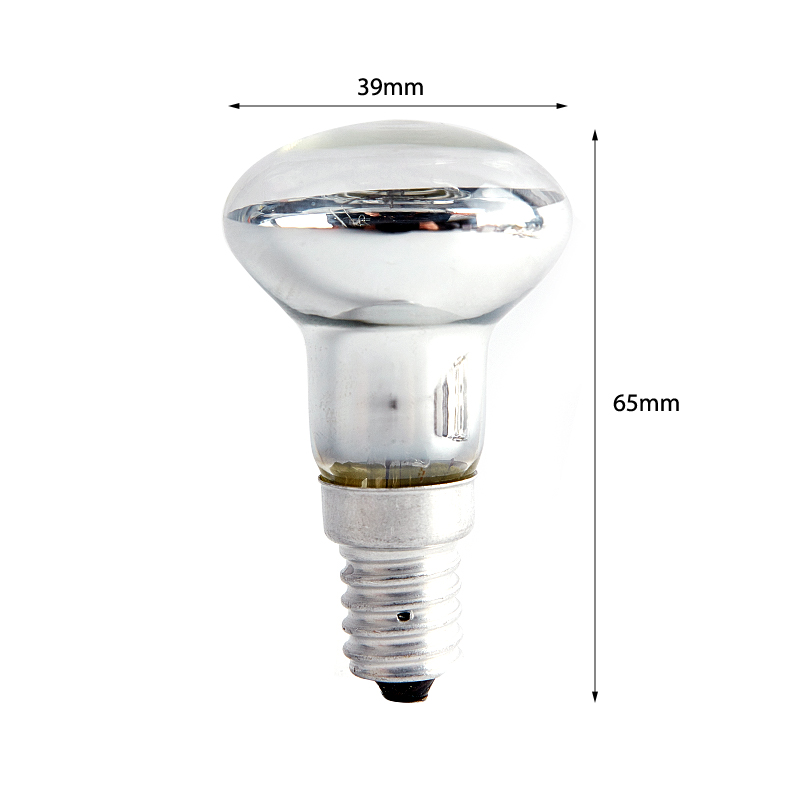 Pack De 5 Bombillas Reflector E14 R39 Para Lámpara De Lava – 30W – Tornillo Transparente – Repuesto Incandescente