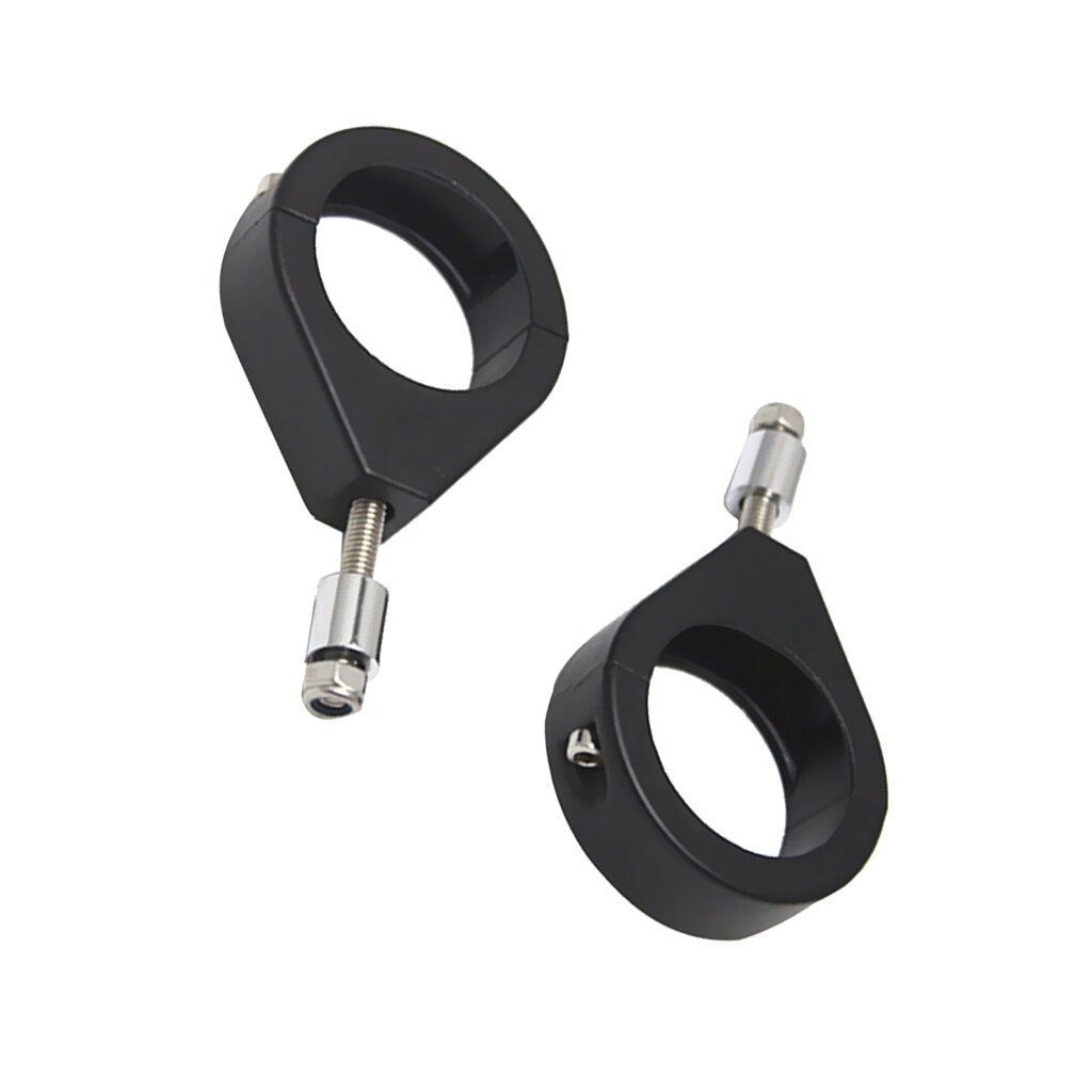2X Mount Bracket 41mm Fork Tube Turn Signal Clamps for Harley Black