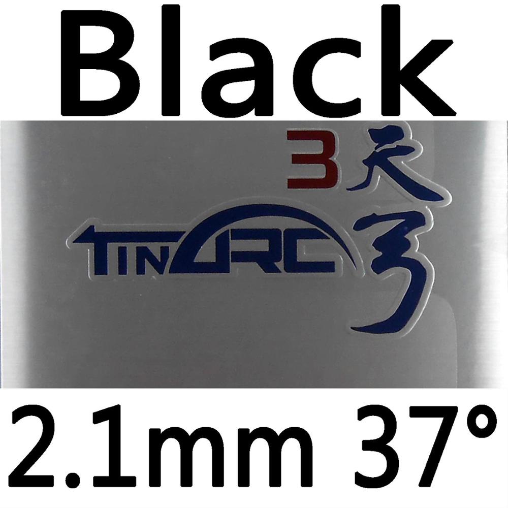 DHS TinArc3 (TinArc 3, TinArc-3) Pips-Im Tischtennis (PingPong) Gummi mit Schwamm: black 2.1mm H37