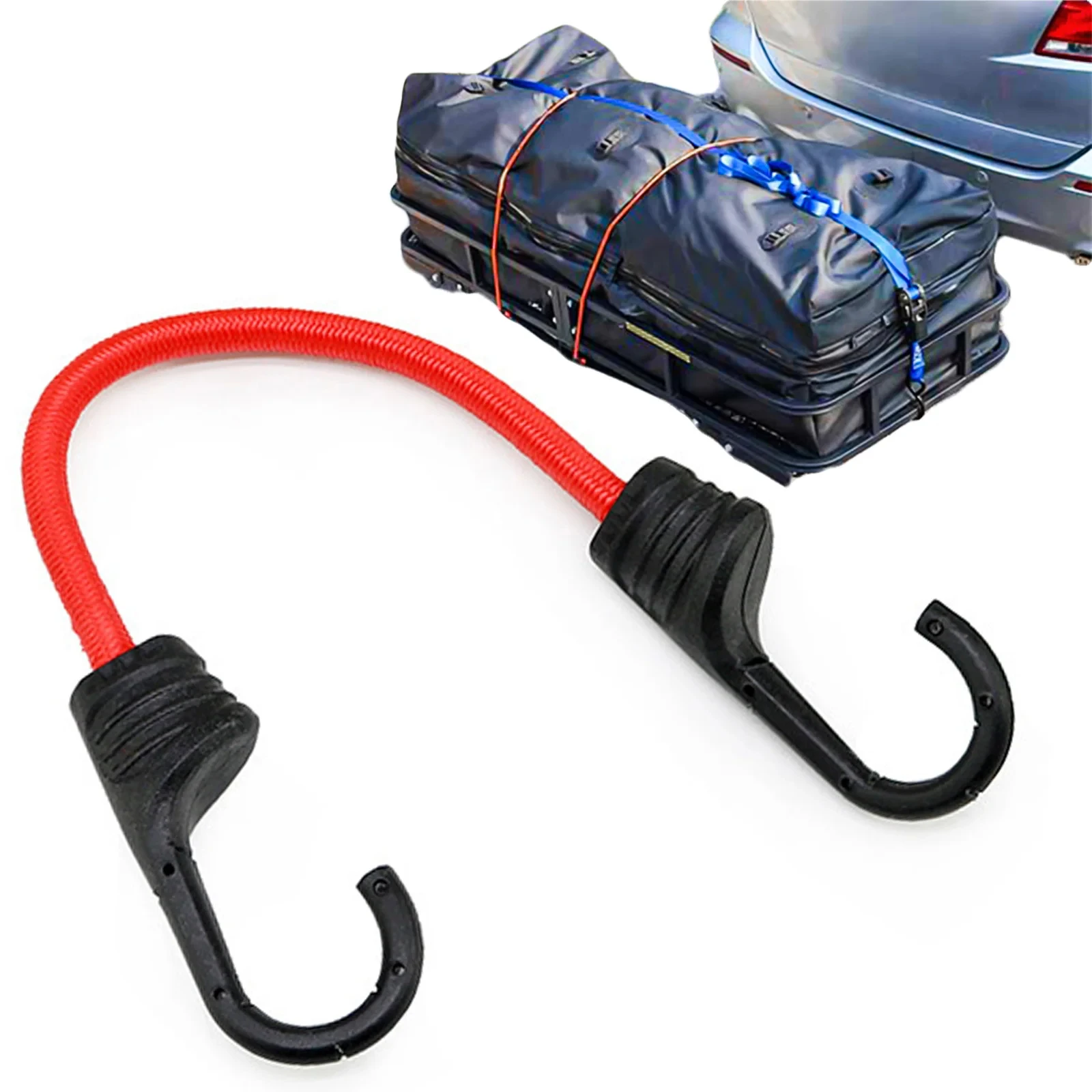 Motorfiets elastische bagagerek met haken, verstelbare elastische bagageriem, motorfiets bagagebevestigingsriem, fietsaccessoires